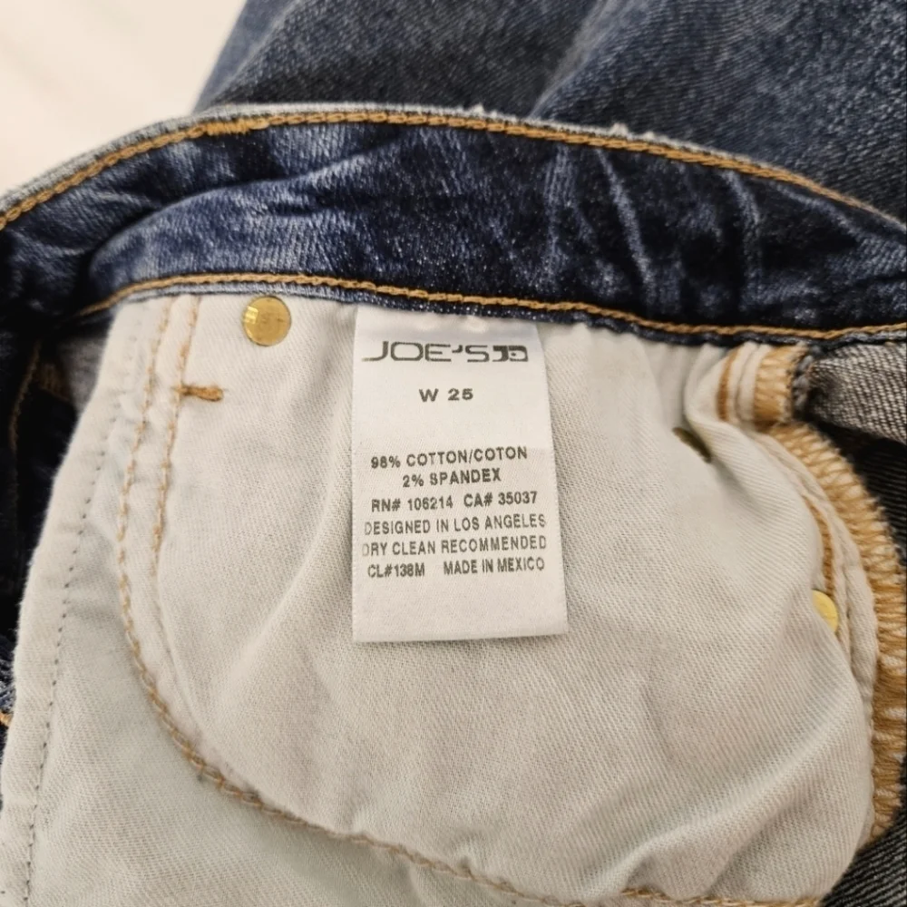 Joe's Jeans Blue Distressed Denim Mini Pencil Skirt Size 25 NWT